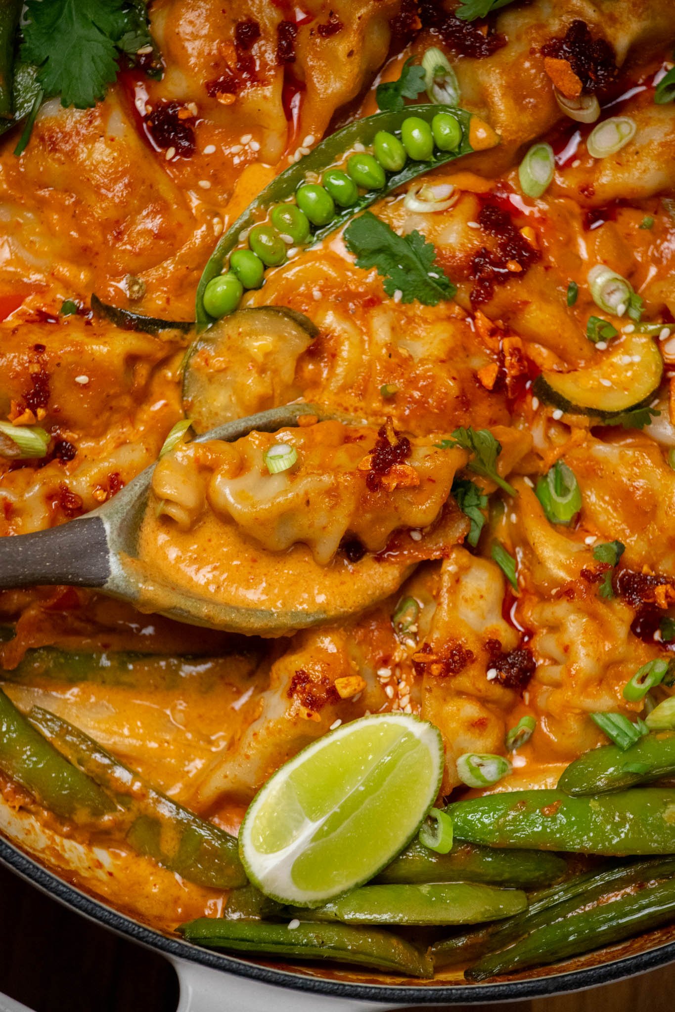 One Pan Dumpling Bake