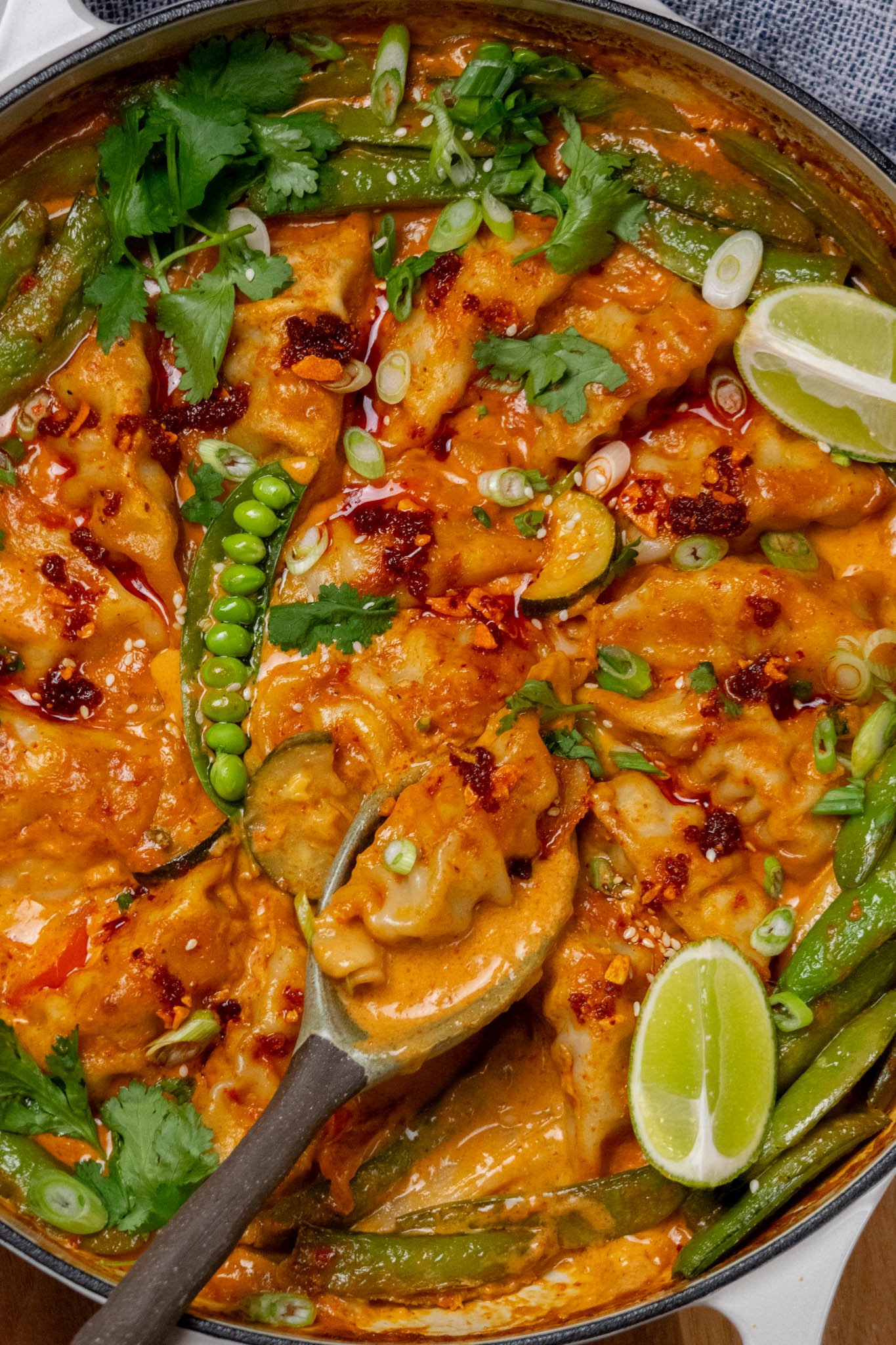 One Pan Dumpling Bake