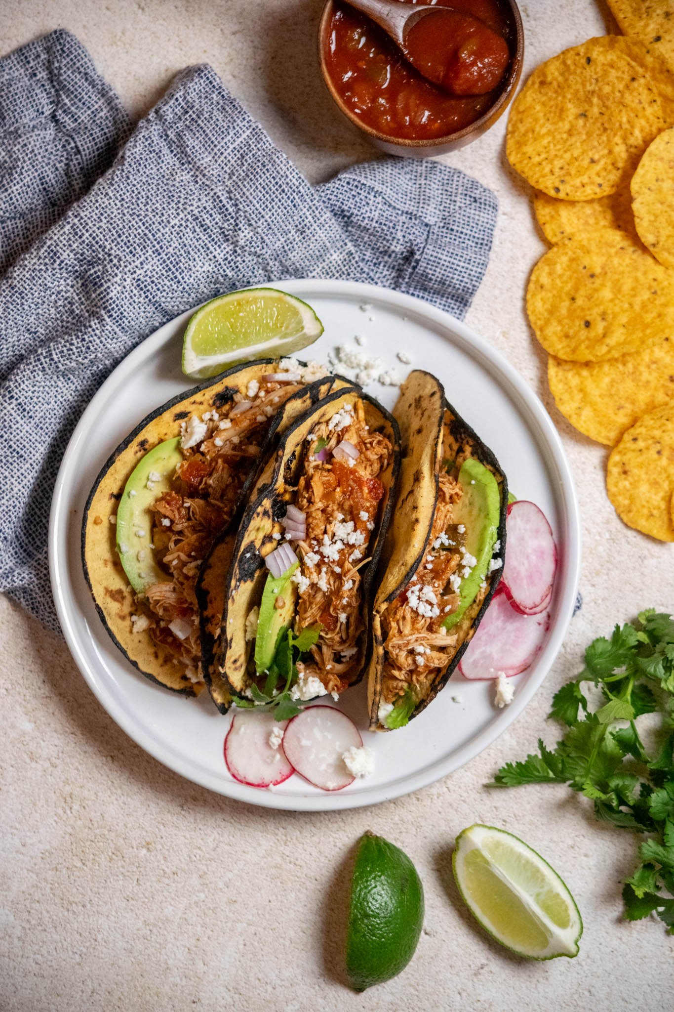 Crockpot Chicken Tacos (with Adobo)
