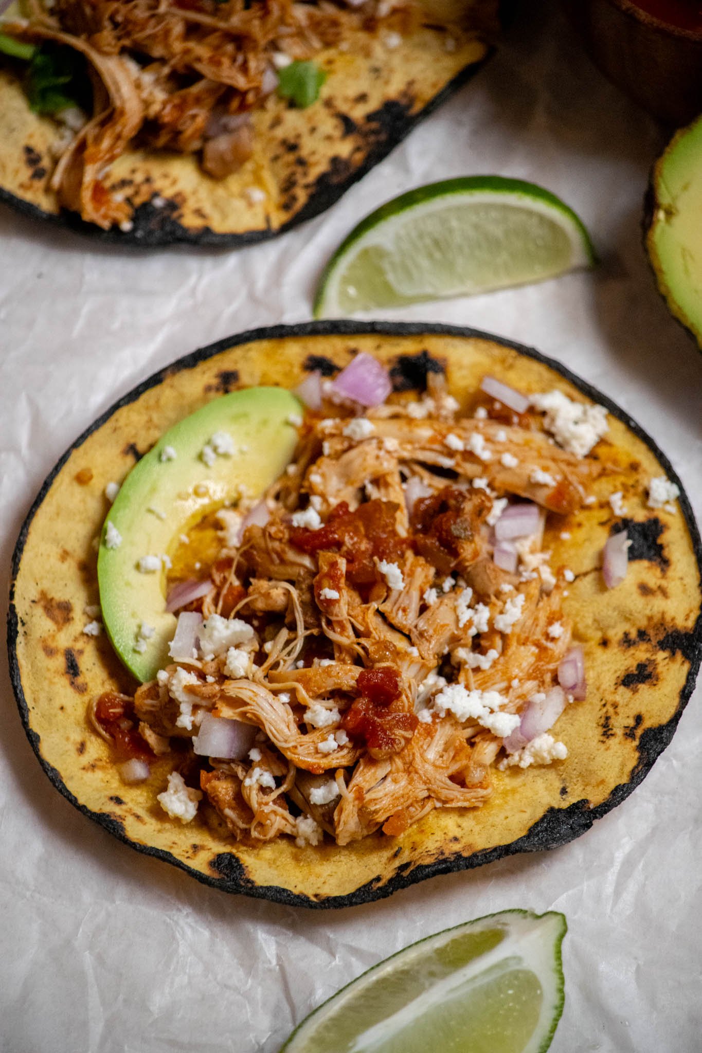 Crockpot Chicken Tacos (with Adobo)