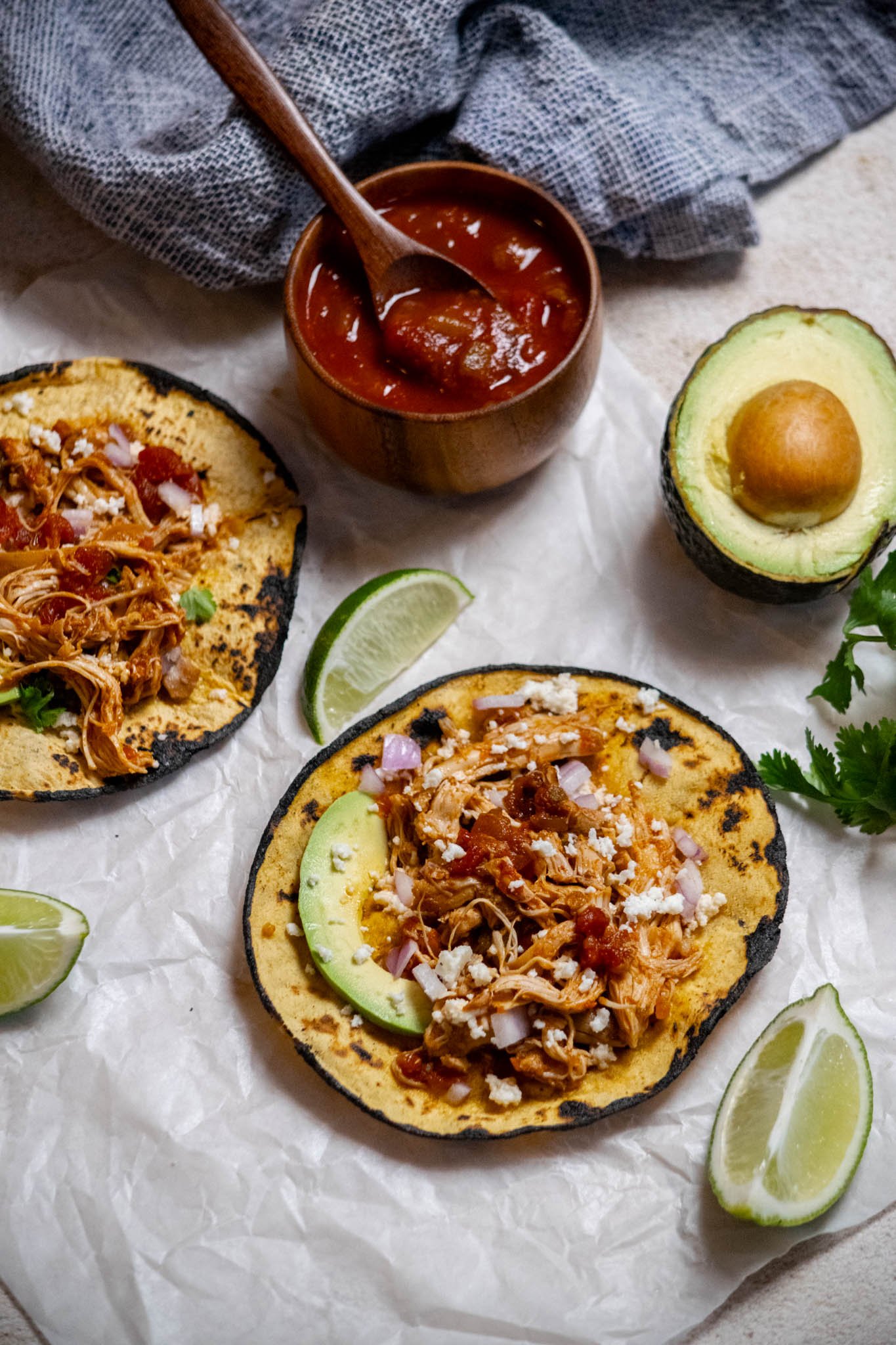 Crockpot Chicken Tacos (with Adobo)