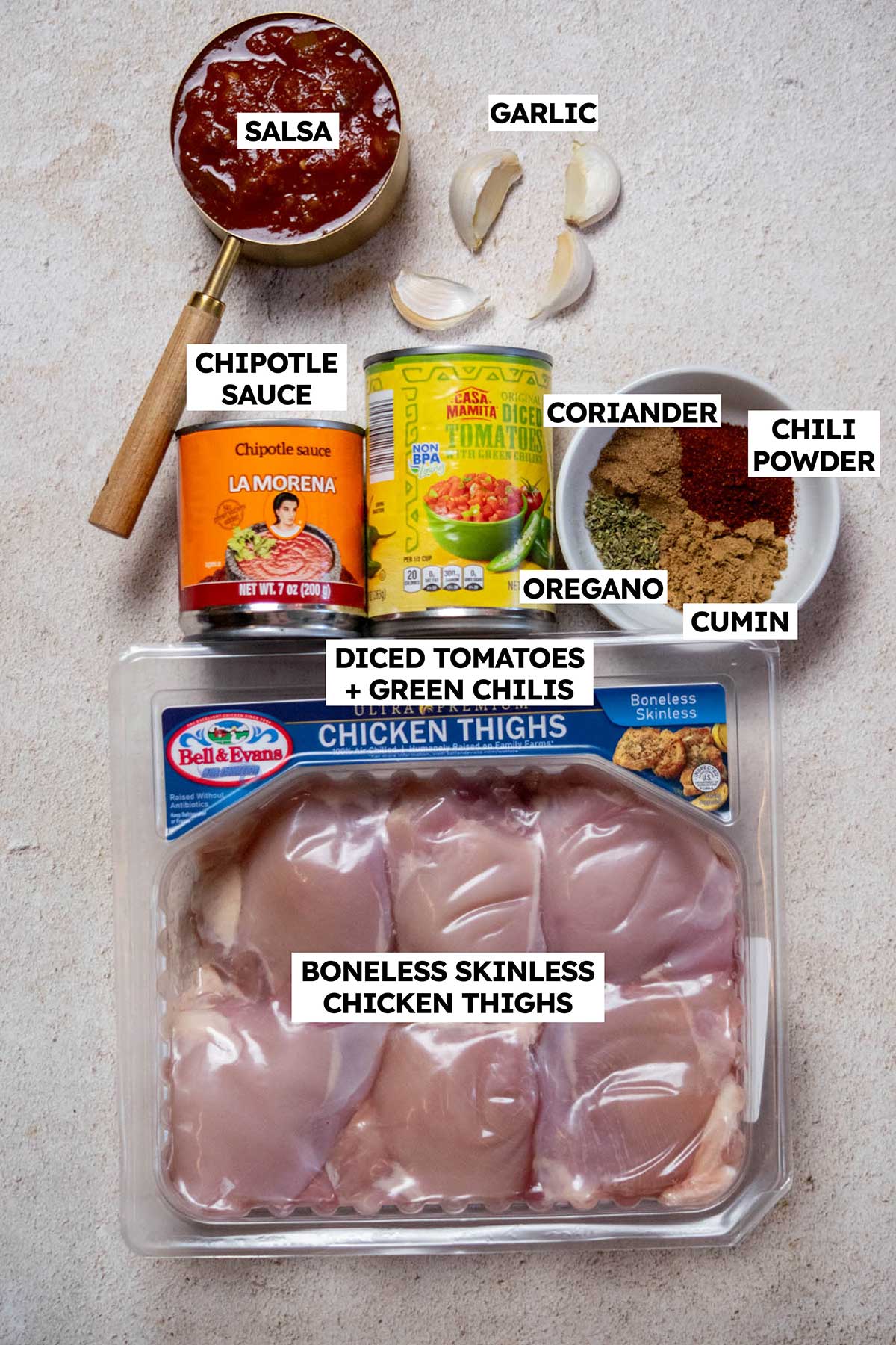 Crockpot Chicken Tacos (with Adobo) Ingredients 