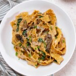 Dried Porcini Mushroom Pasta with Spinach
