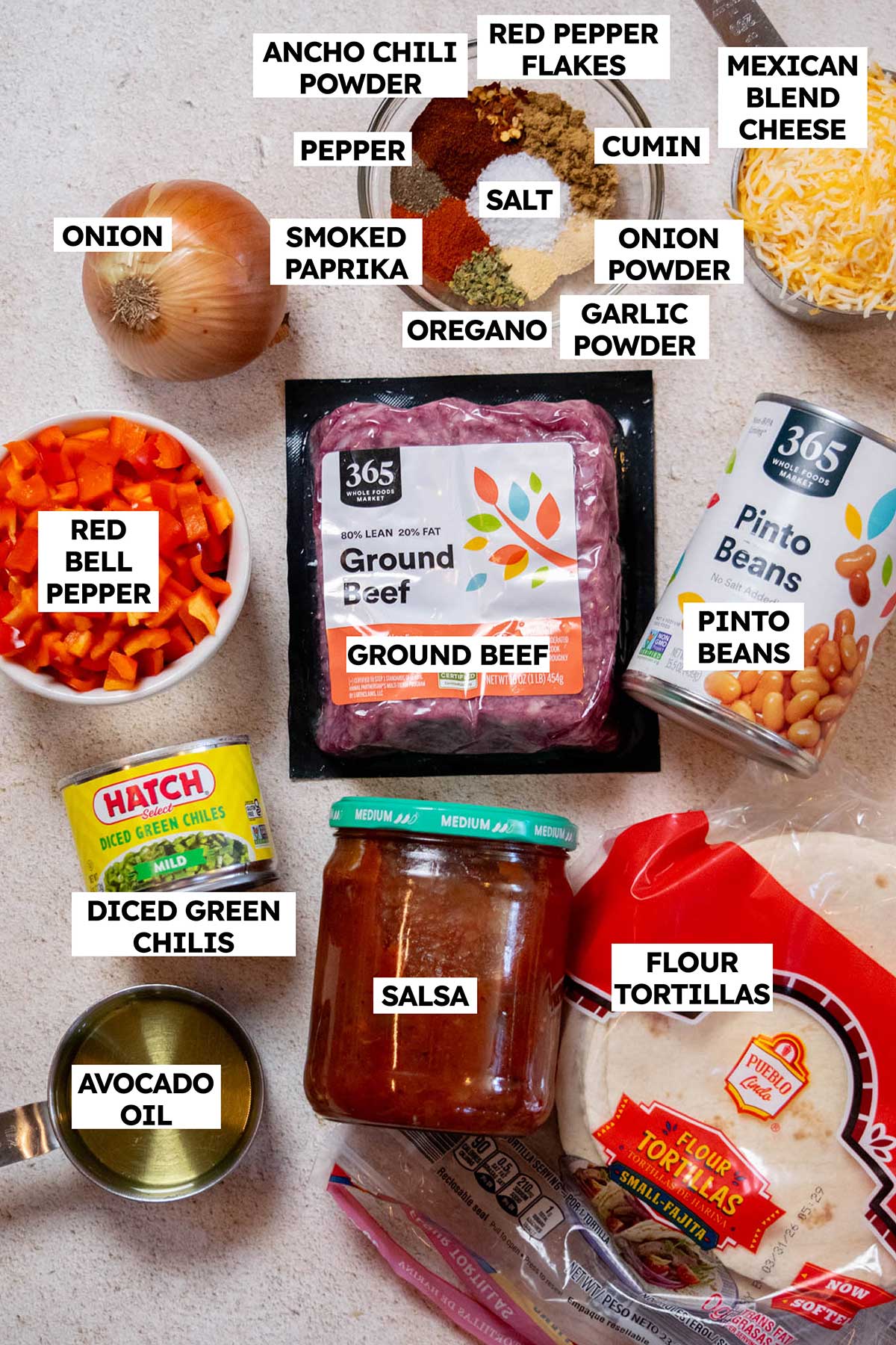 25 Minute Taco Skillet Ingredients 