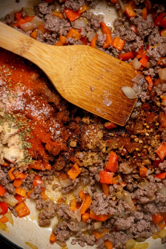 add the spice blend, and stir to combine. 