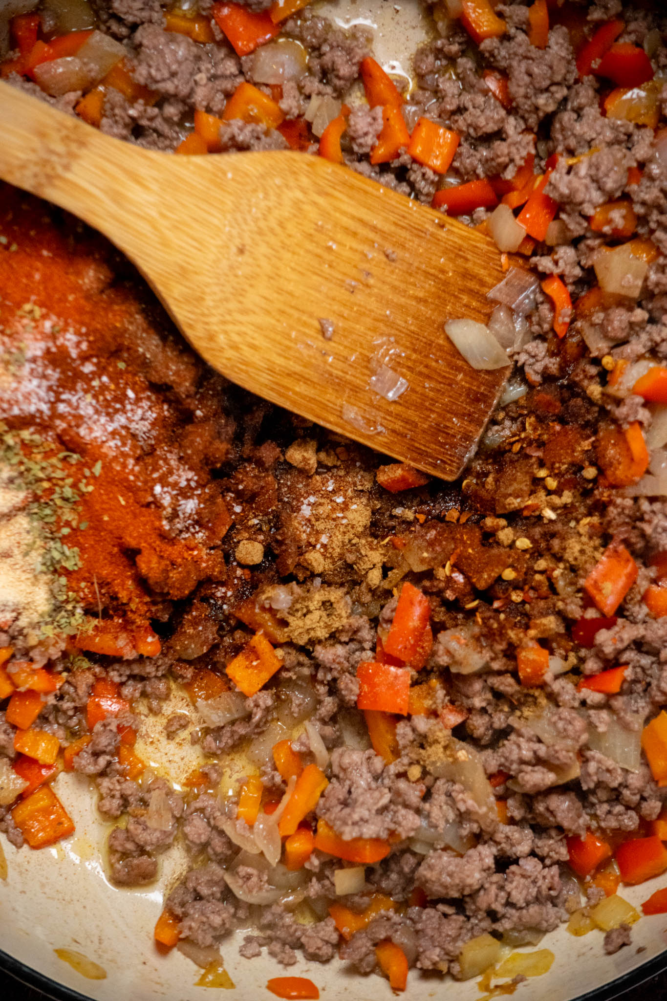 Add the spice blend, and stir to combine. Cook for 1 minute, until just fragrant, to bring out the flavors in the spices.