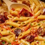 One Pot Creamy Cajun Andouille Sausage Pasta