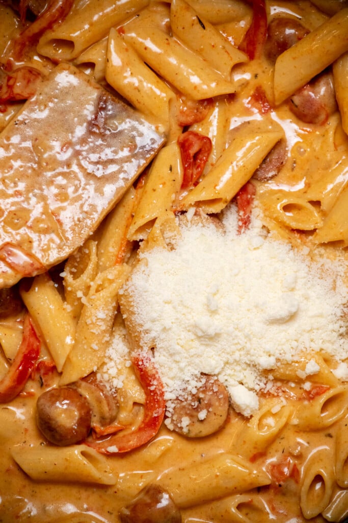 Stir in the Parmesan cheese.