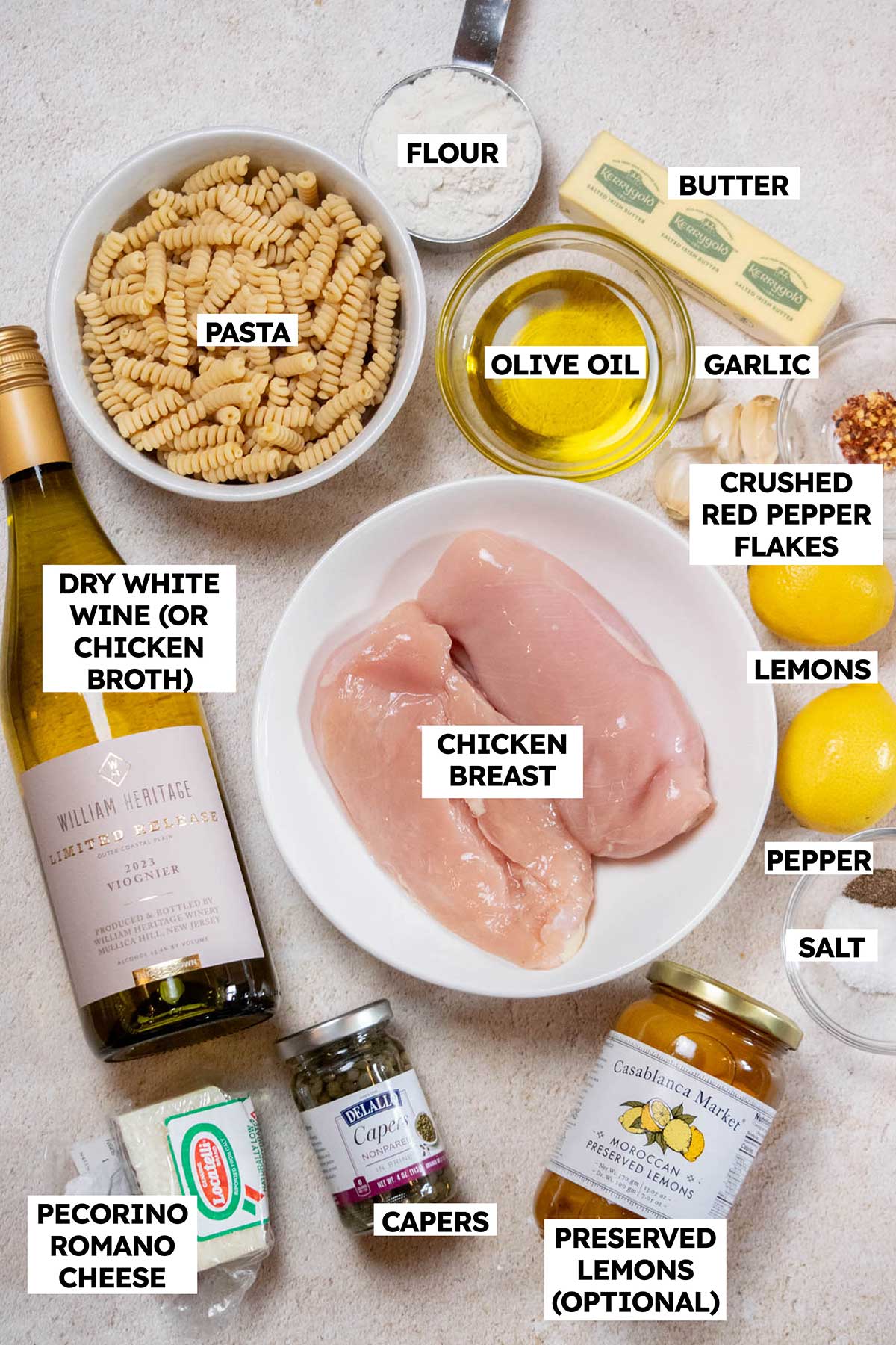 Chicken Piccata Pasta Ingredients 