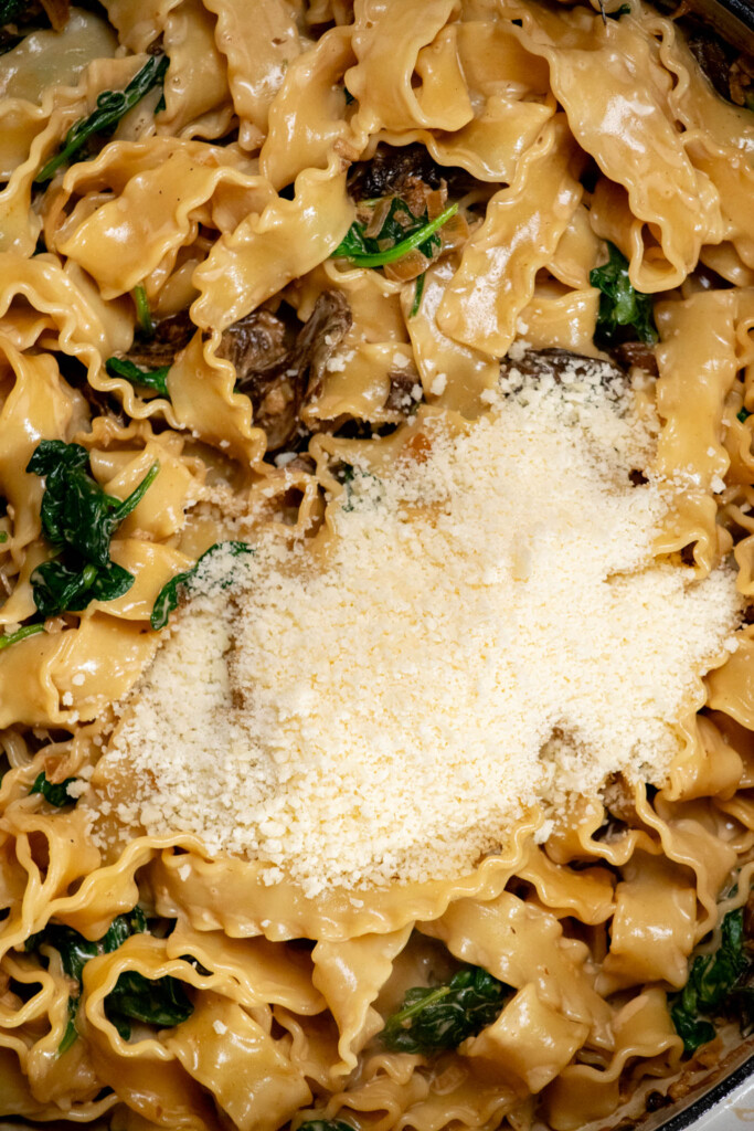 Fold in the parmesan cheese 