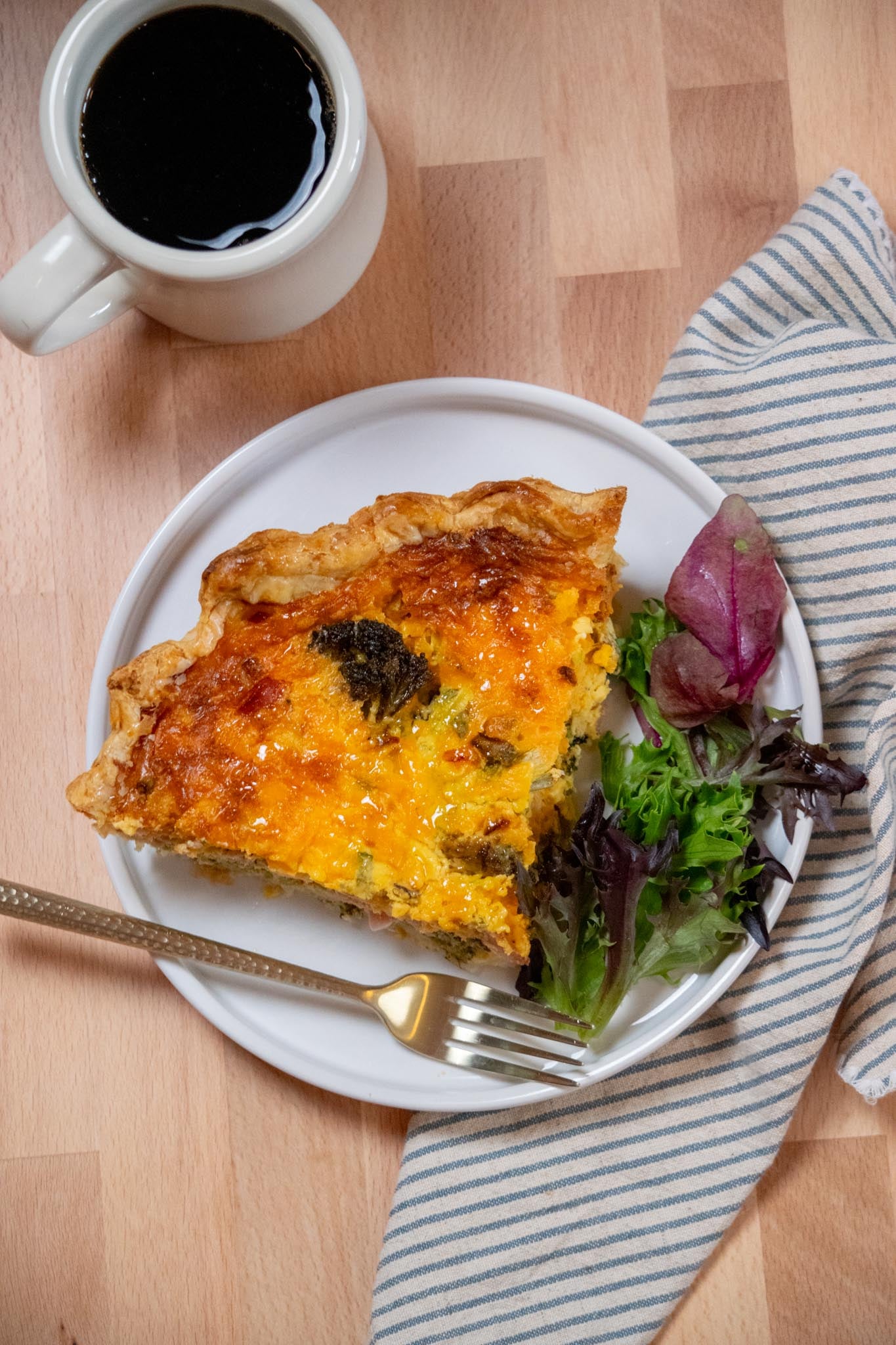 Puff Pastry Quiche with Ham and Broccoli