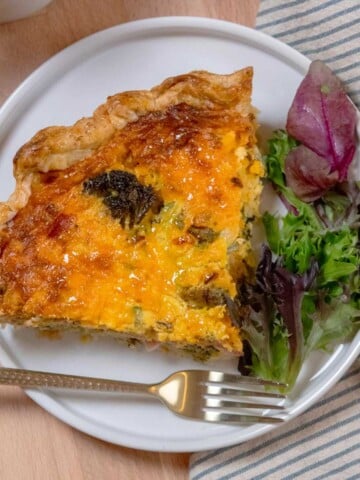 Puff Pastry Quiche with Ham and Broccoli