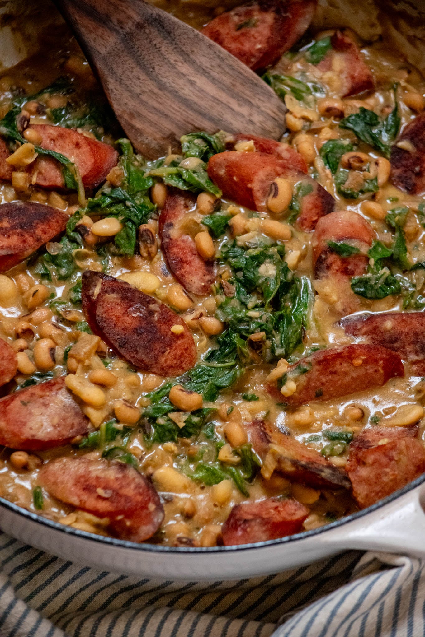 White Bean Sausage Skillet (with Swiss Chard)