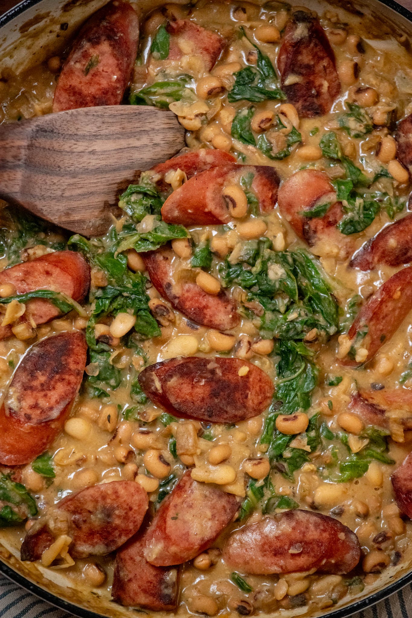 White Bean Sausage Skillet (with Swiss Chard)
