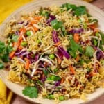 Asian Cabbage Salad with Crispy Ramen Topping