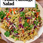 Asian Cabbage Salad with Crispy Ramen Topping
