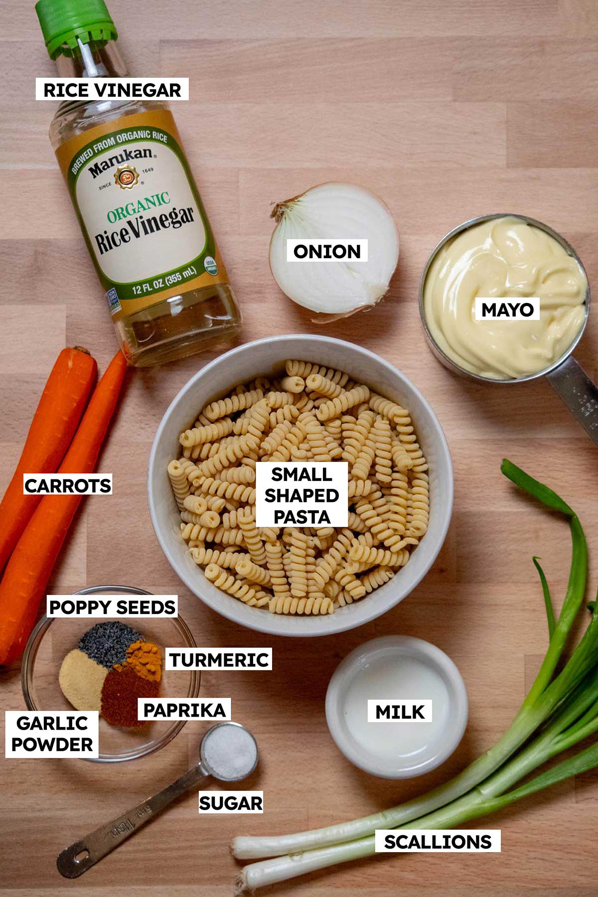 Hawaiian Macaroni Salad Ingredients 